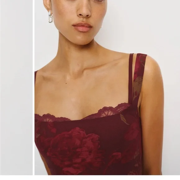 Reformation Burgundy Irisa dress - NWT - Picture 2 of 4